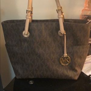 Michael Kors brown logo tote